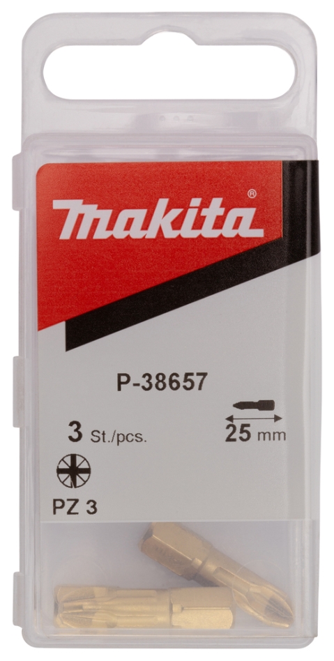 Accesorii Makita P-38657 Bit de șurubelniță diamantat PZ3x25 3 buc.