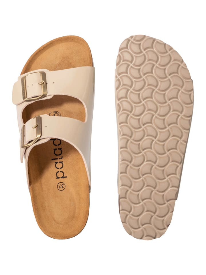 palado Pantoletten in Lack Creme Beige günstig kaufen