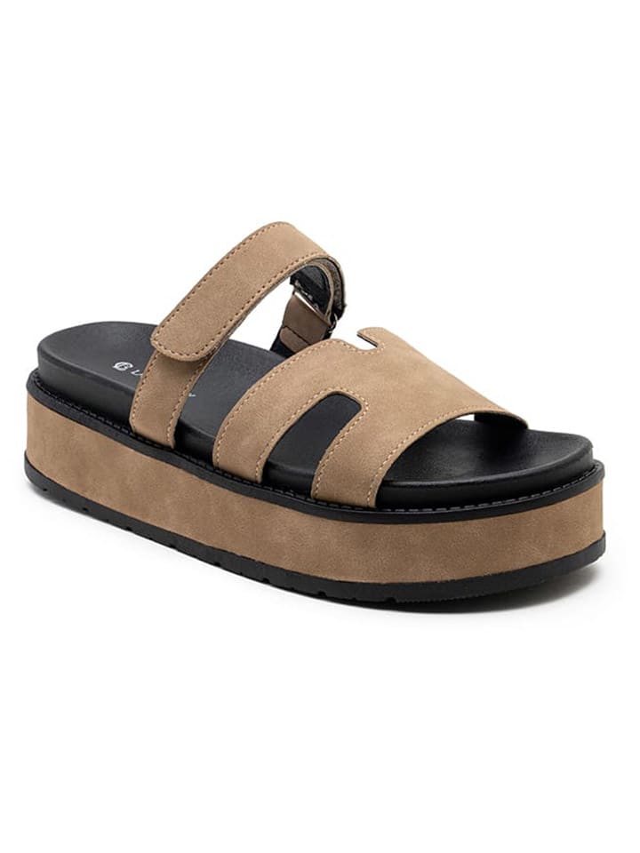 Foreverfolie Pantoletten in Beige günstig kaufen