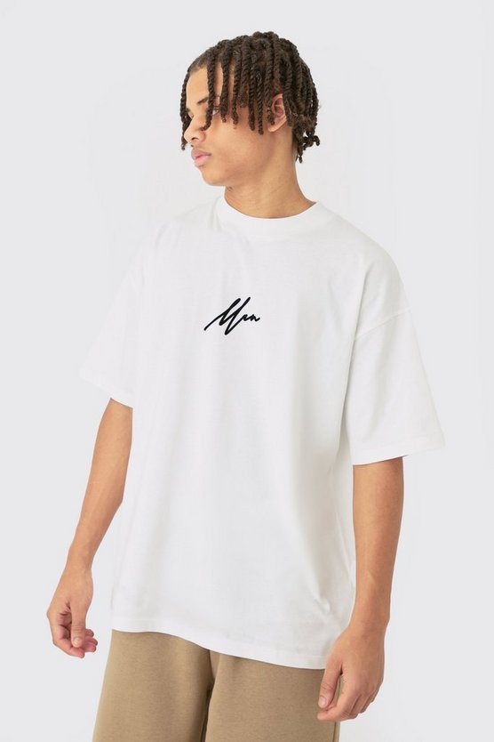 Oversize Man T-Shirt mit Print