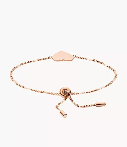 Fossil Armband Drew Heart Edelstahl roségoldfarben