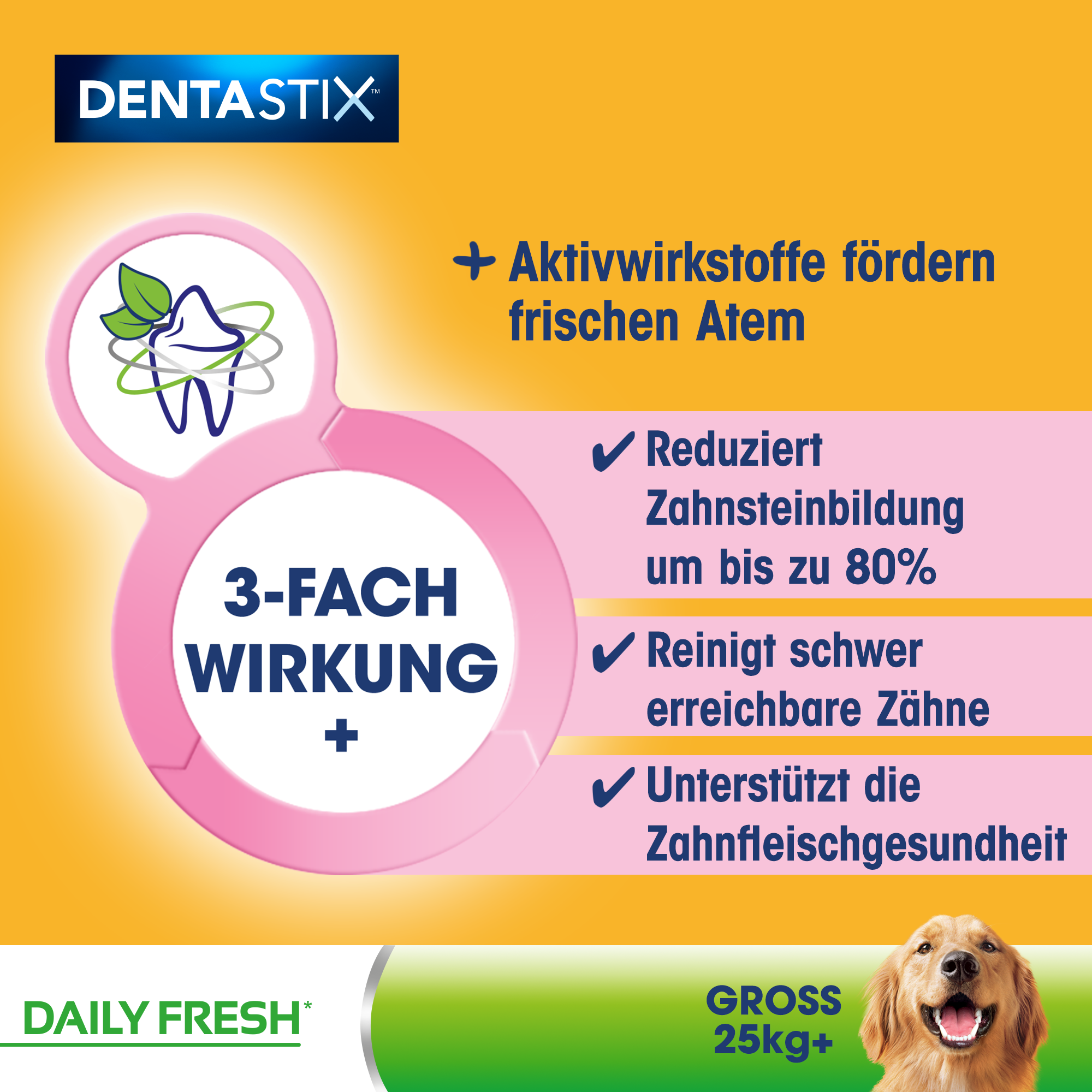 Pedigree Snacks Pedigree Zahnpflege Dentastix Daily Fresh Multipack Maxi, 26-44kg, 21x