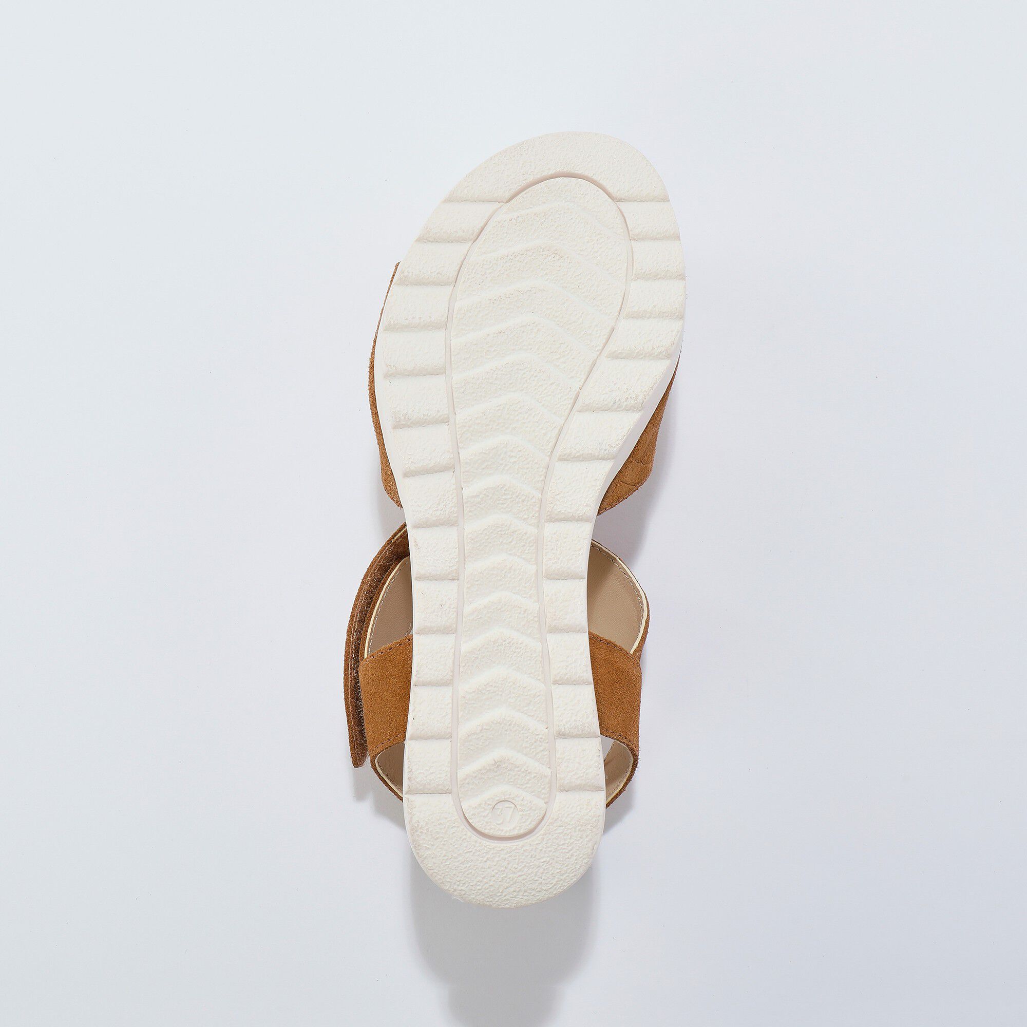 Sandales compensées cuir effet croco