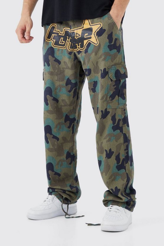 Tall lockere Camouflage Cargo-Hose
