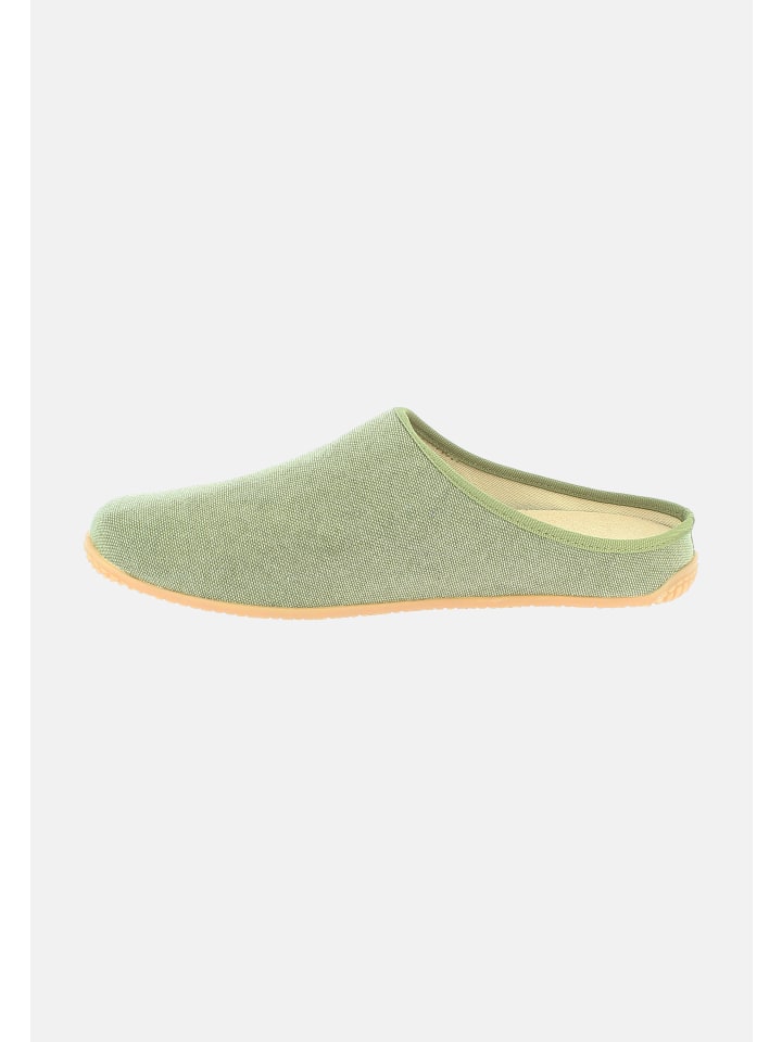 Living Kitzbühel Pantoffeln Cotton - Schweizer Kreuz in Khaki günstig kaufen