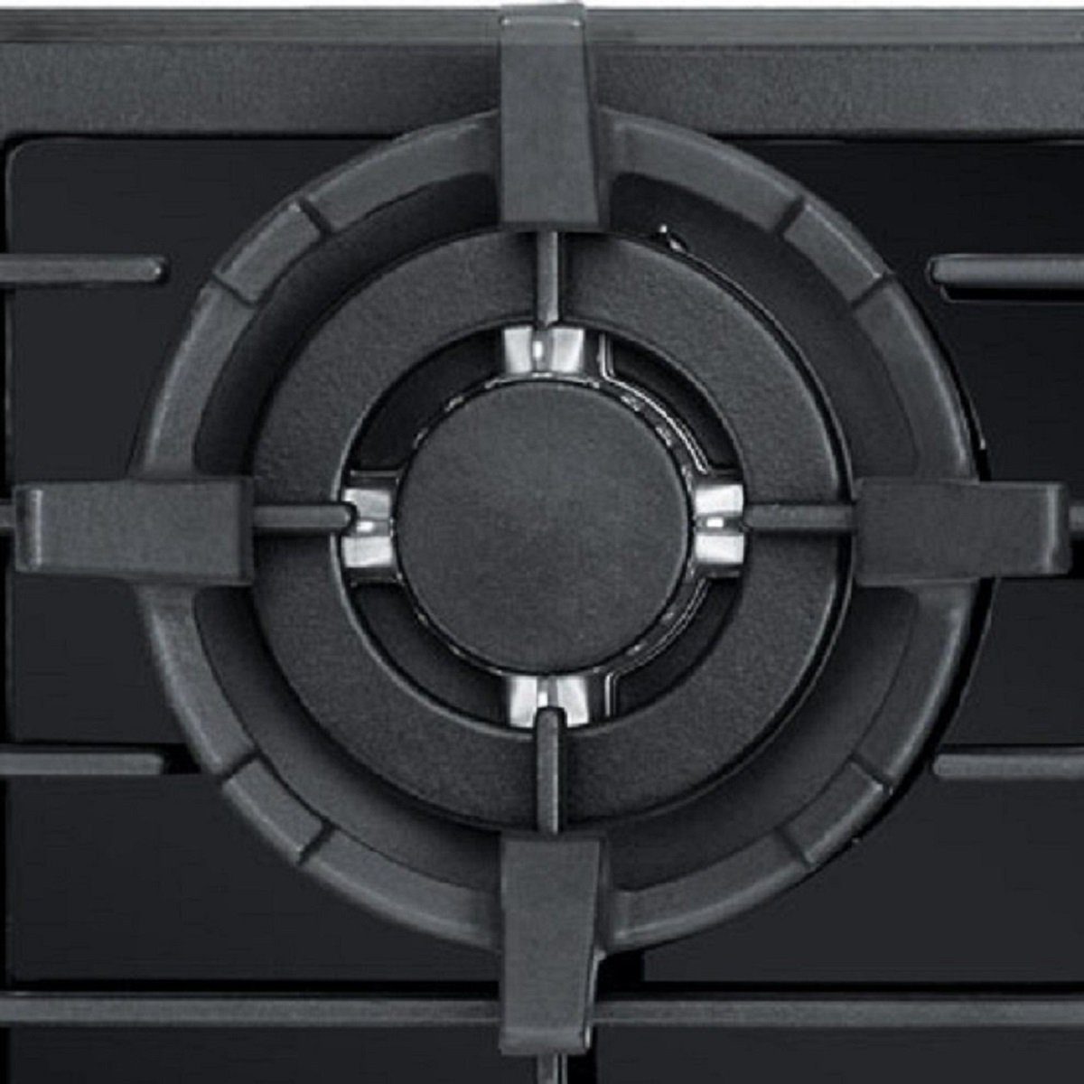 Kaiser Küchengeräte Gas-Kochfeld, Gaskochfeld KCG 6394 60cm, Schwarz Glas, Einbau Herd, 3,8kW WOK