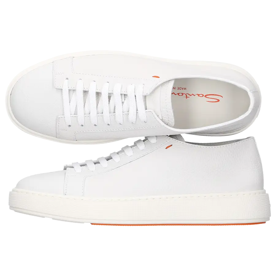 Santoni - Sneaker low 21430 Kalbsleder - weiß