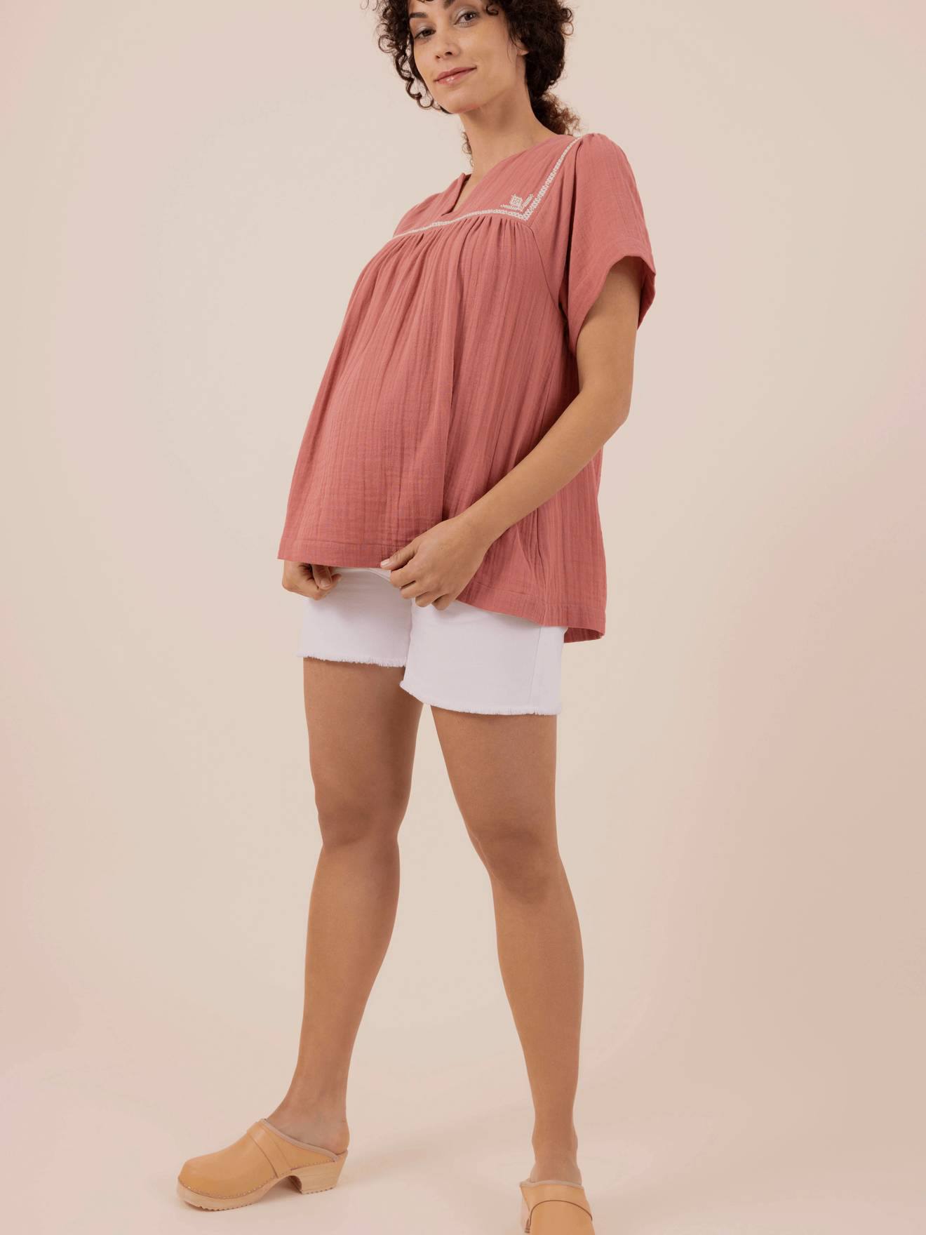 Envie de Fraise Umstandsbluse aus Musselin FARAH ENVIE DE FRAISE - rosenholz