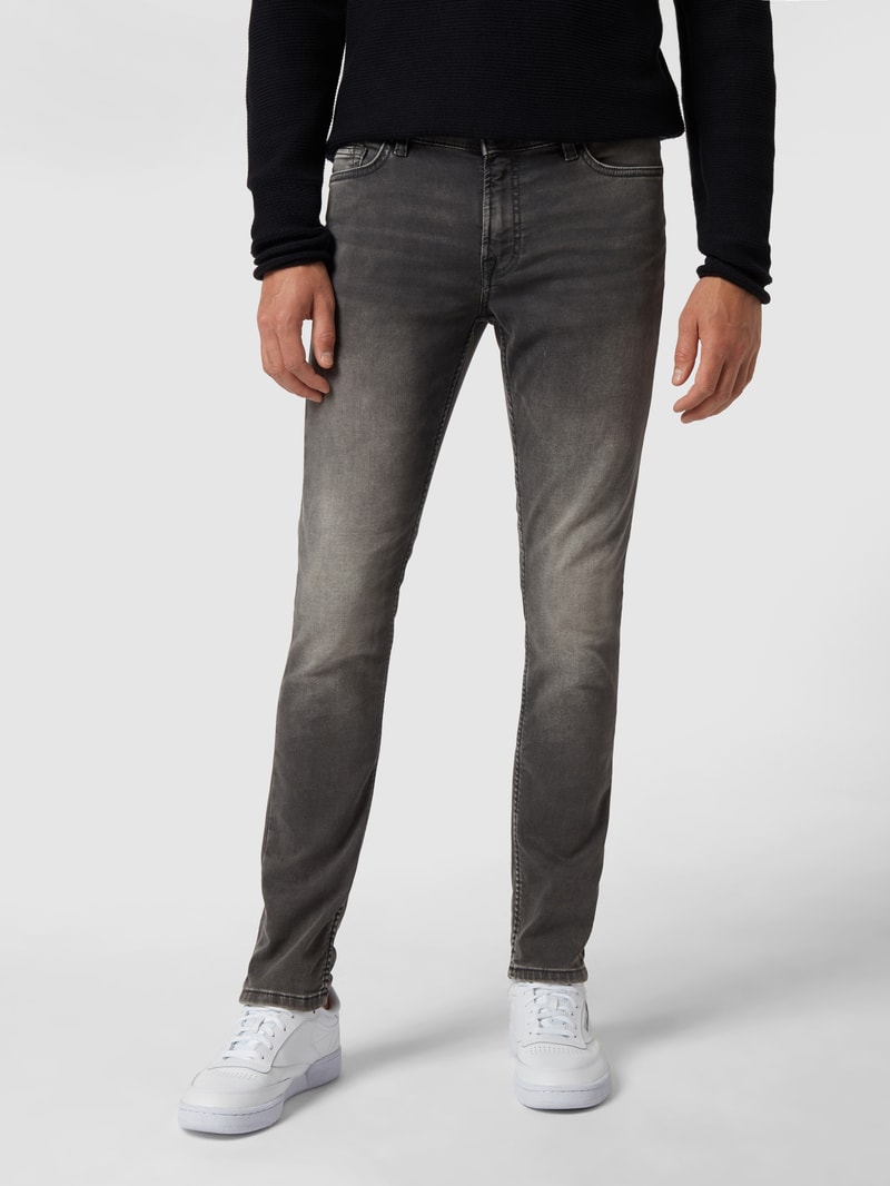 Slim Fit Jenas aus Sweat Denim Modell 'Loom' in mittelgrau