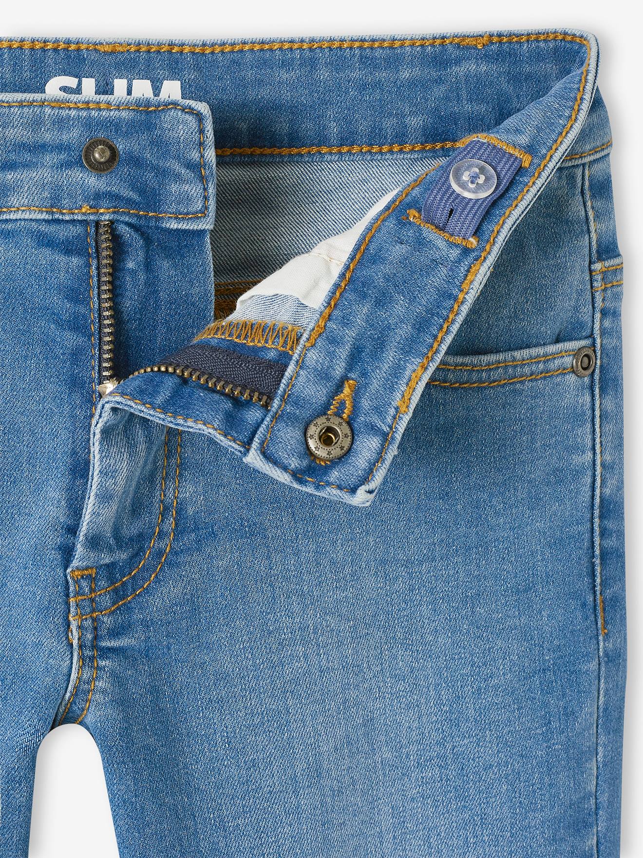 Vertbaudet Jungen Slim-Fit-Jeans WATERLESS, Hüftweite COMFORT Oeko-Tex - dark blue