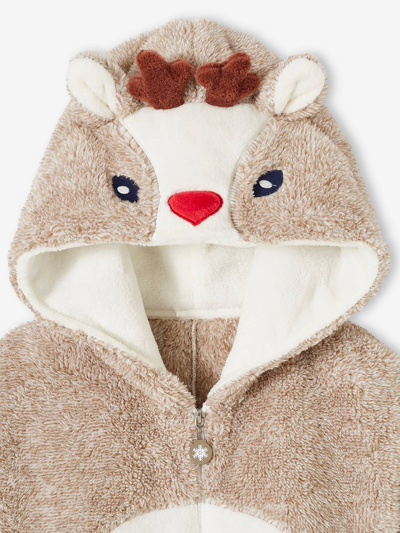 Vertbaudet Kinder & Eltern Weihnachts-Onesie Capsule Collection FAMILIE - beige meliert