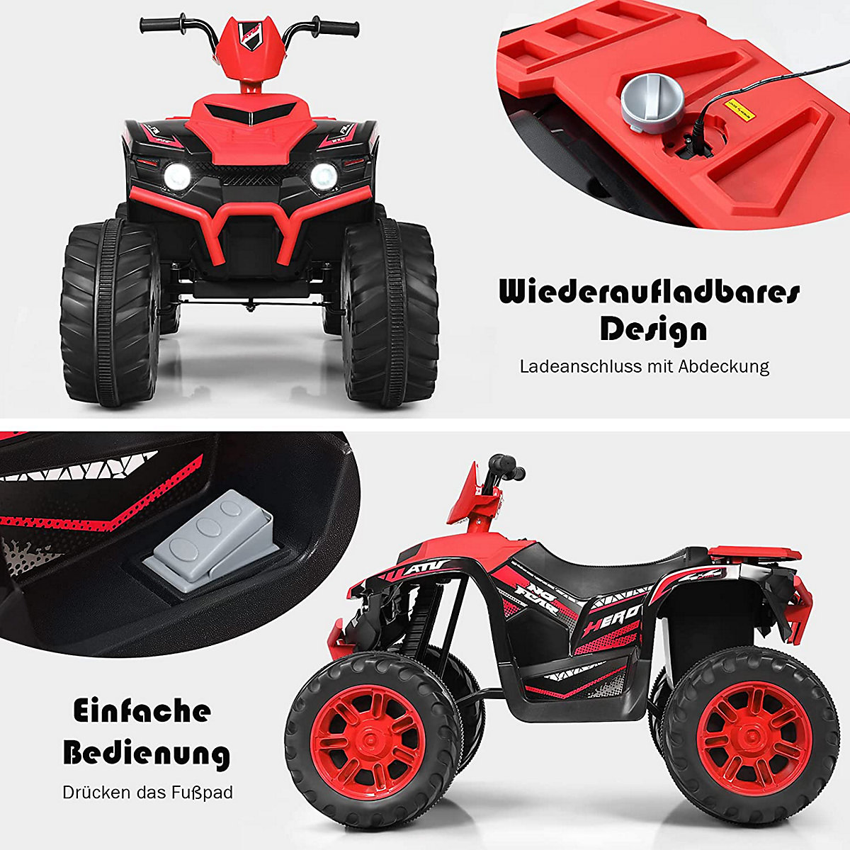 Quad 2,8-5 km/h mit Scheinwerfer
