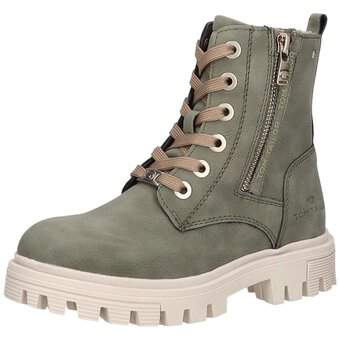 Tom Tailor Schnür Boots in grün