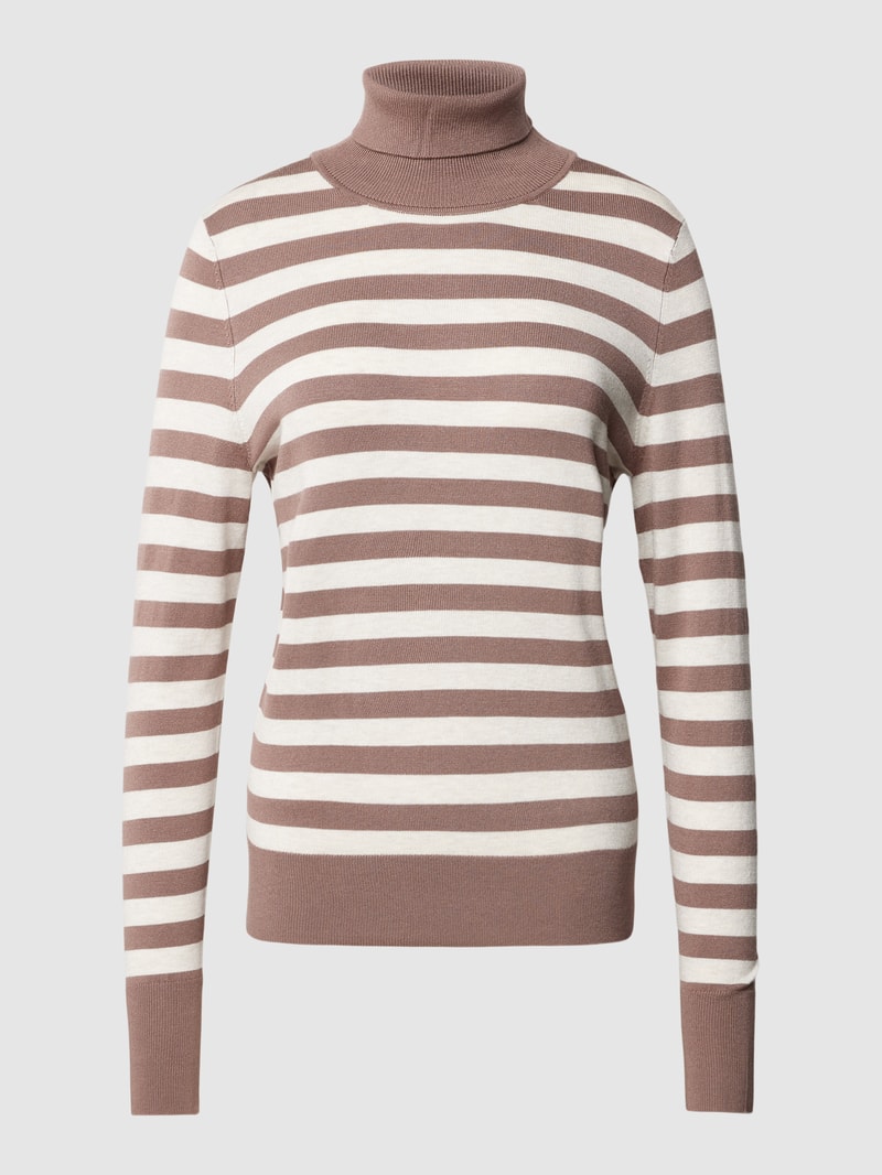 Longsleeve mit Rollkragen in taupe