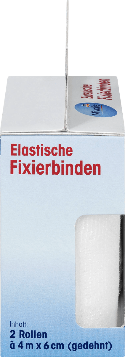 Elastische Fixierbinden, 6 cm x 4 m (gedehnt), 2 Rollen, 8 m