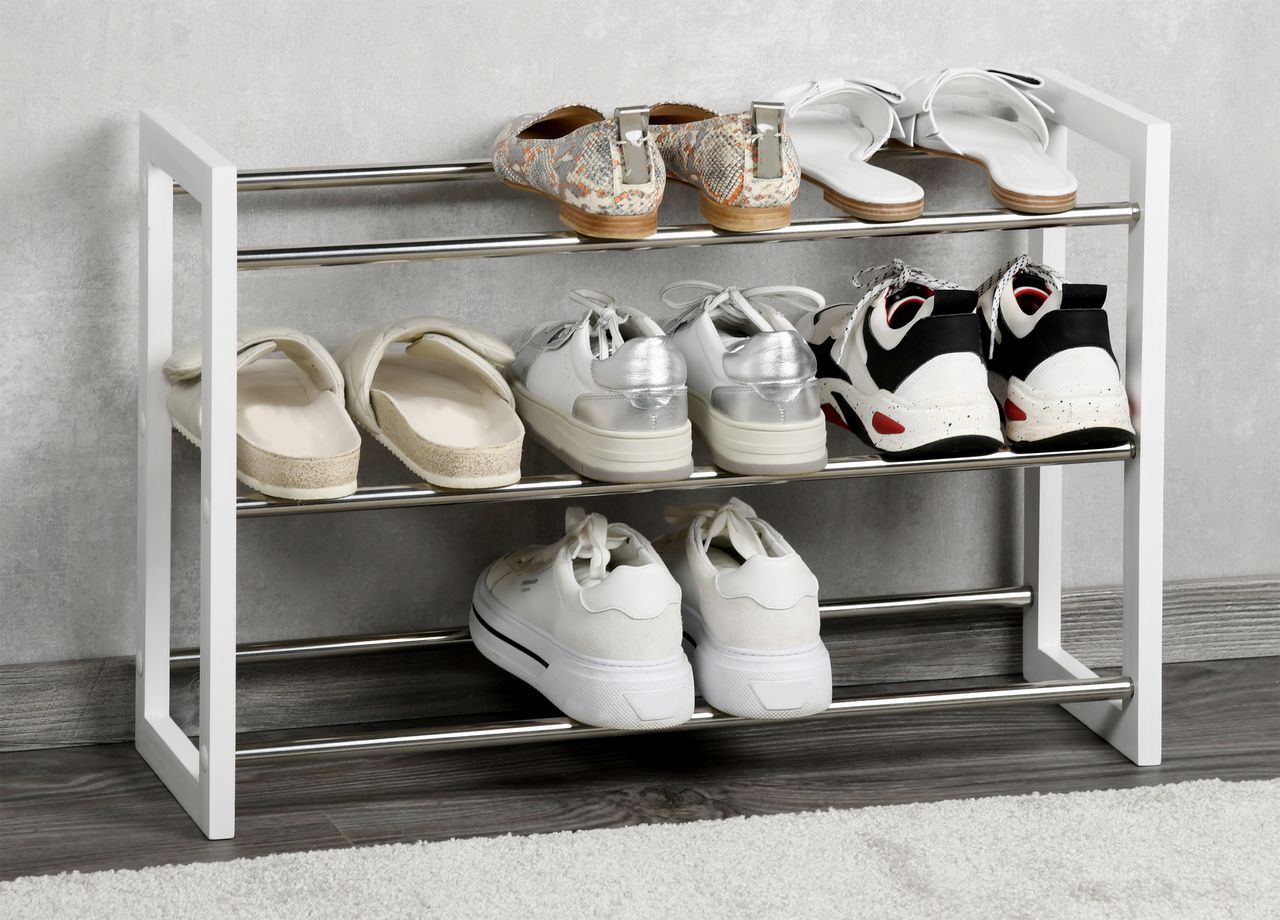 Trendstabil Ausziehbares Schuhregal - Weiß