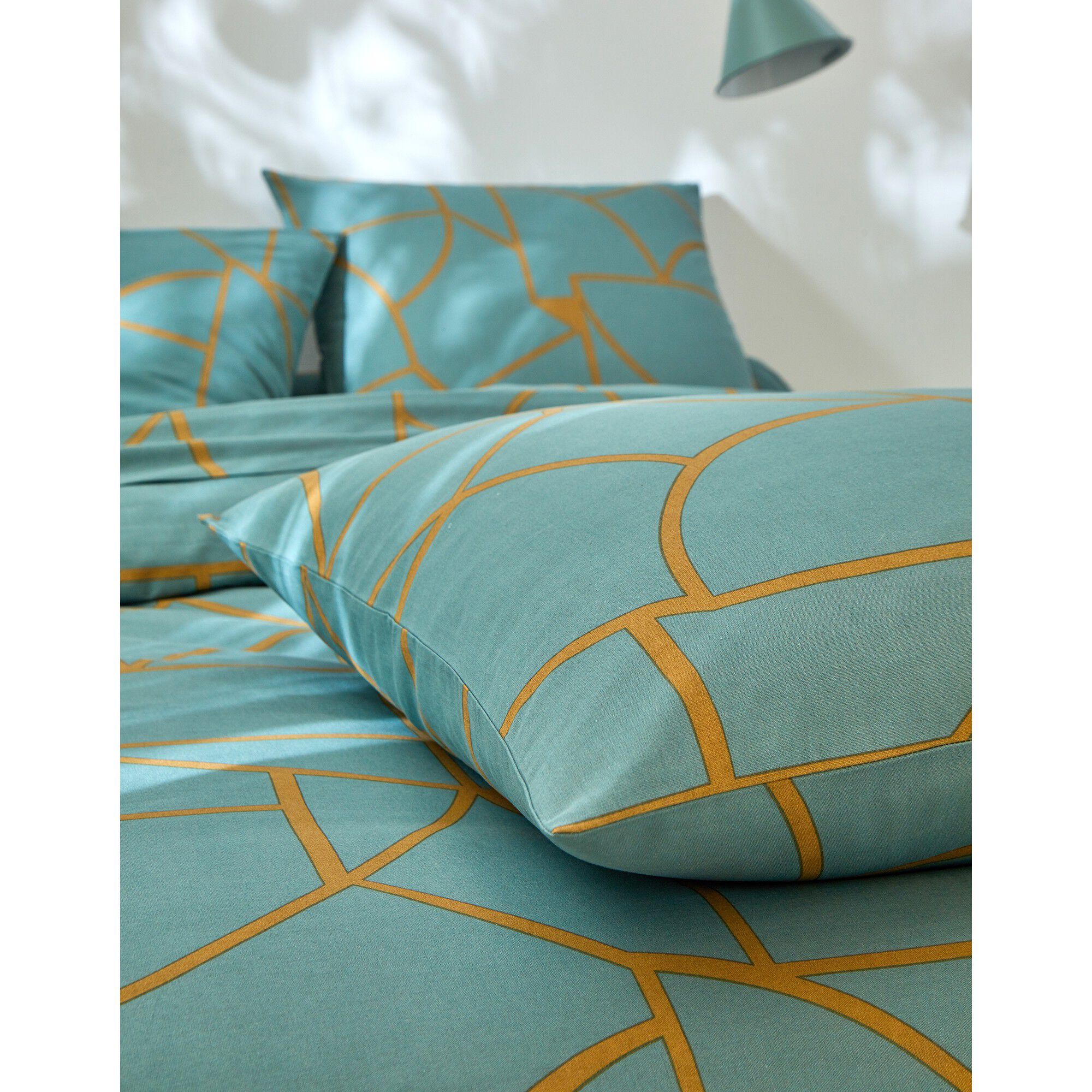 Linge de lit Geoffroy en coton à motifs graphiques