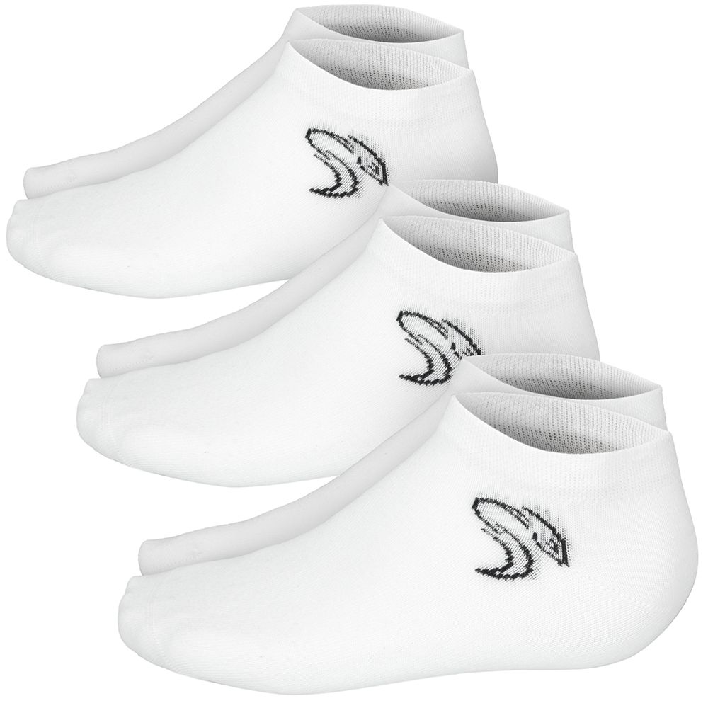 Black Snake 3-Pack White Smooth Style Sneakersocken