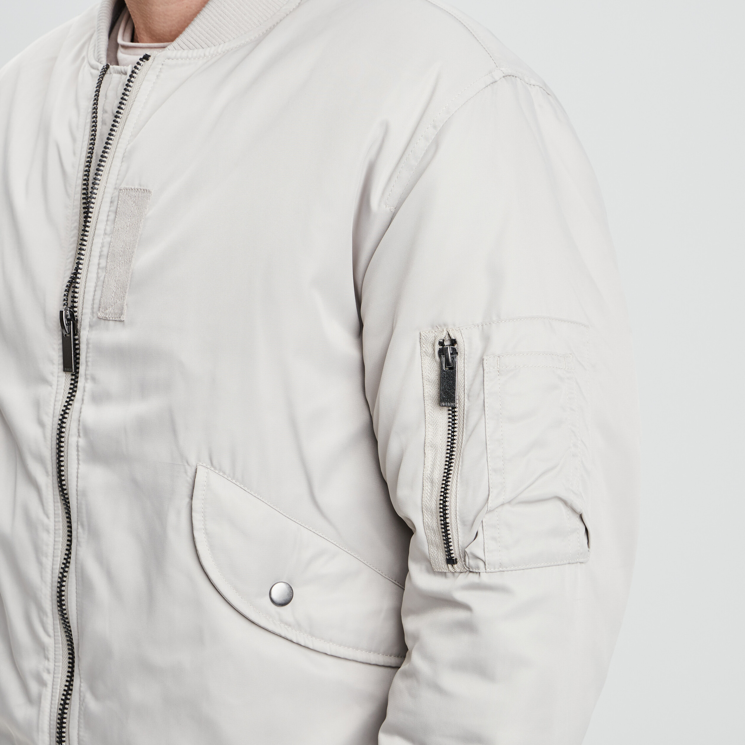 Veste bomber zippée creme homme | La Halle