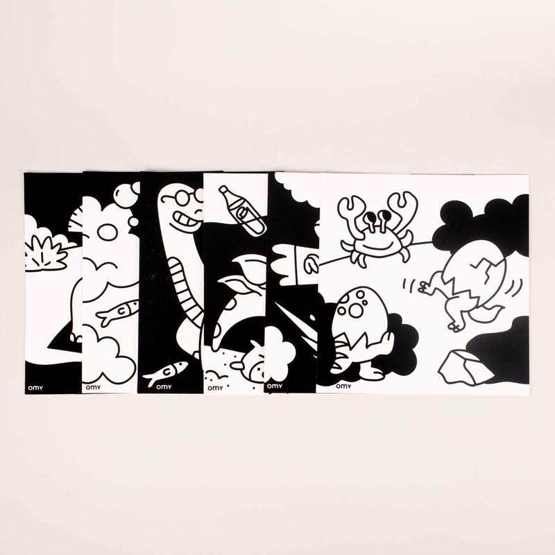 Pochette Velvet Coloring Dinos - OMY