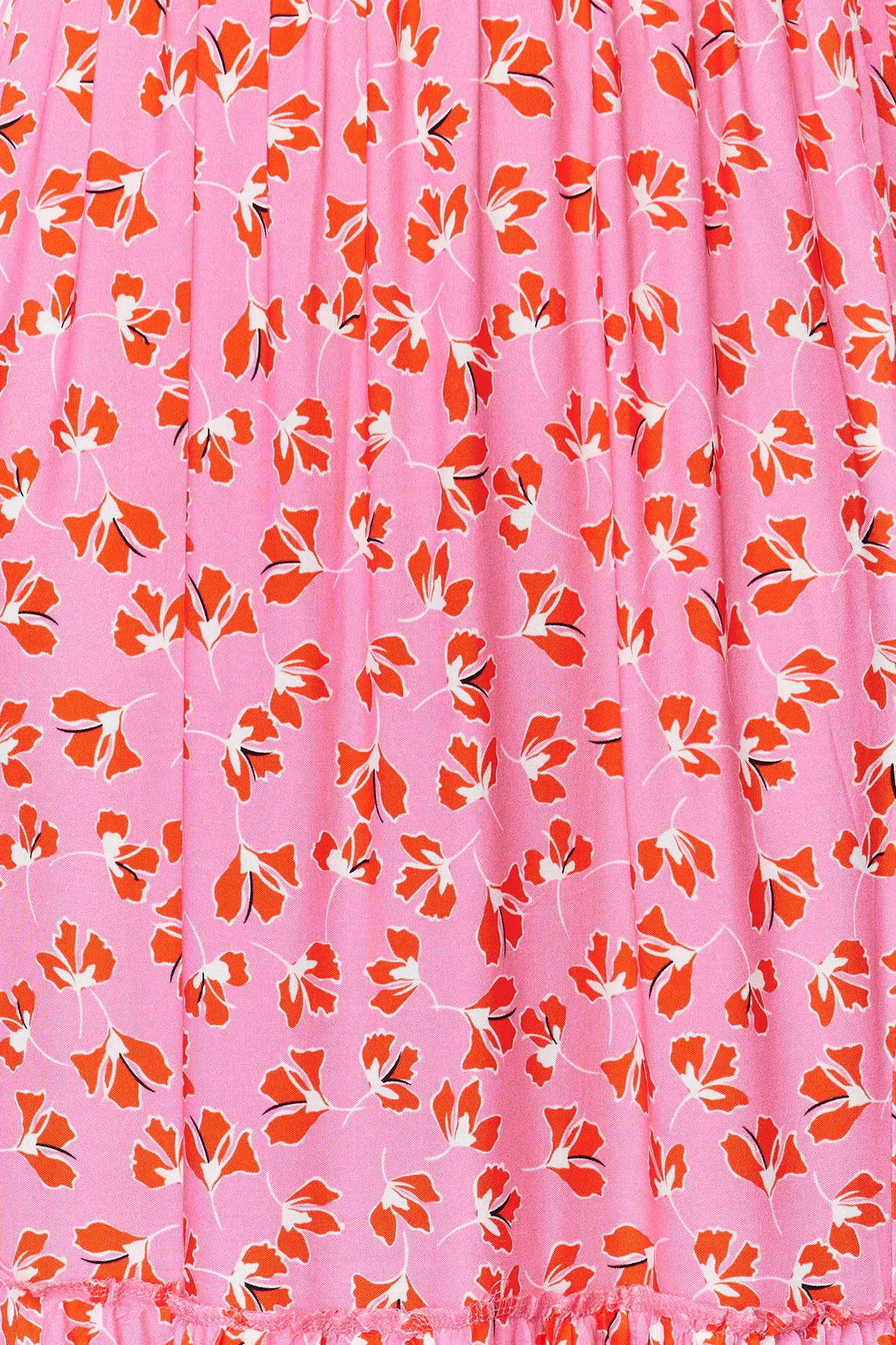 Trendyol Modest  Rosa gewebter Rock mit Blumenmuster TCTSS22EE00000