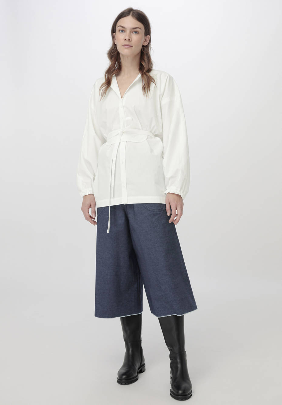 ZERO WASTE Culotte aus reinem Bio-Denim