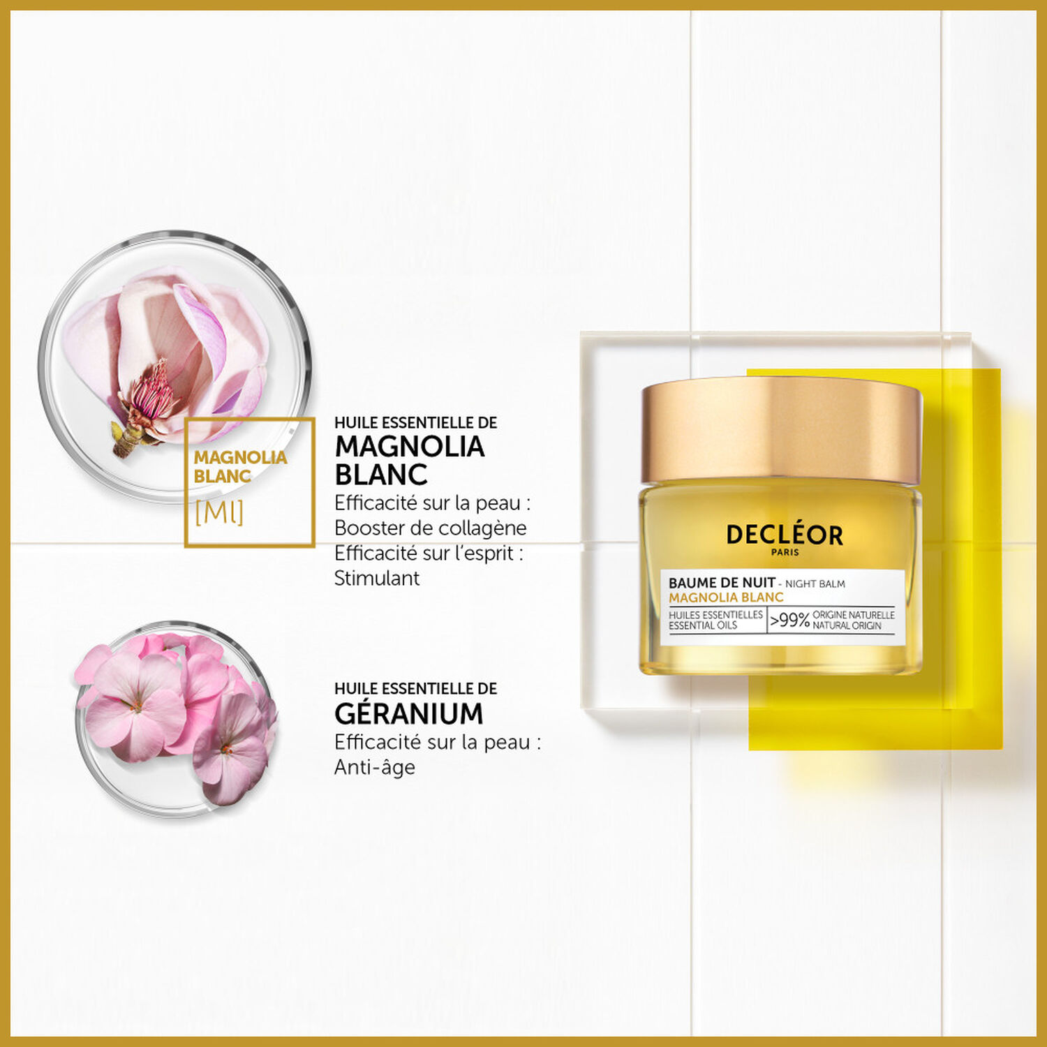Decléor Magnolia Blanc Comblant Baume de Nuit 15 ml