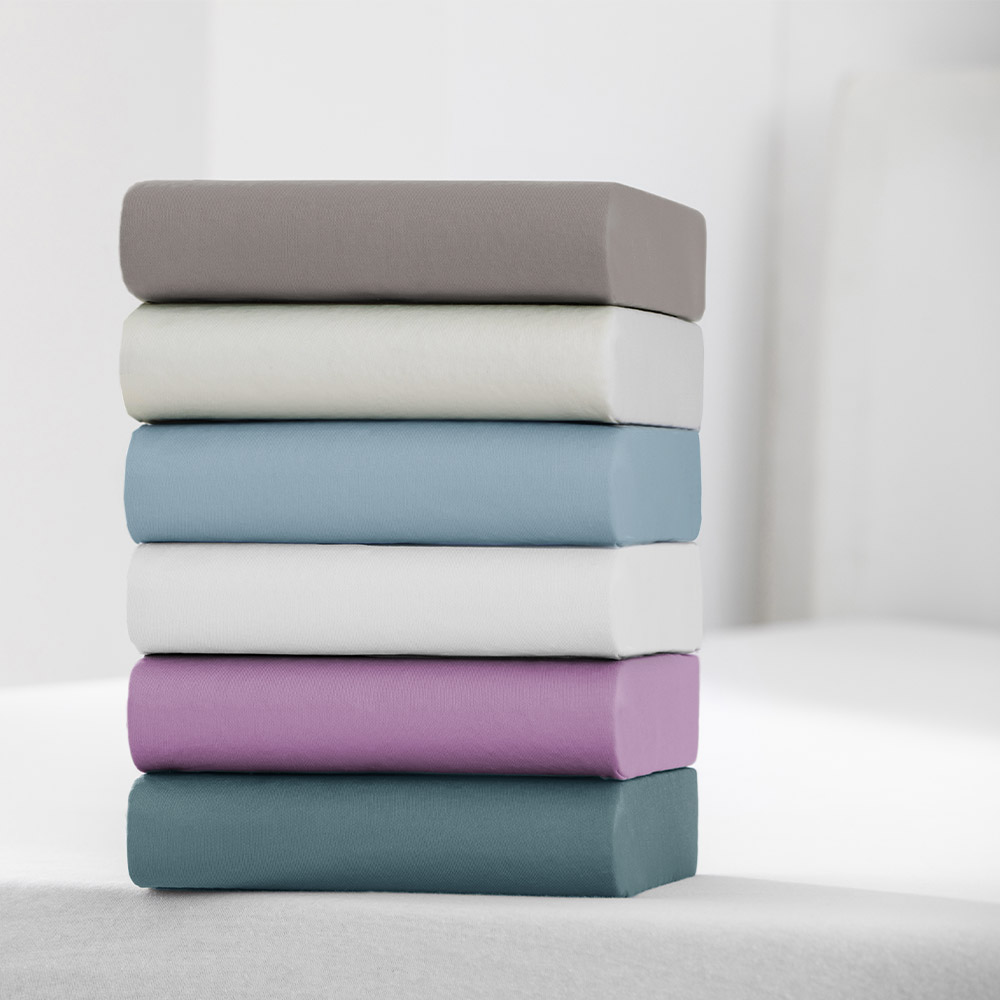Dreamtex Jersey Spannbetttuch - ca. 90 - 100 x 200 cm, Offwhite, 2er-Set