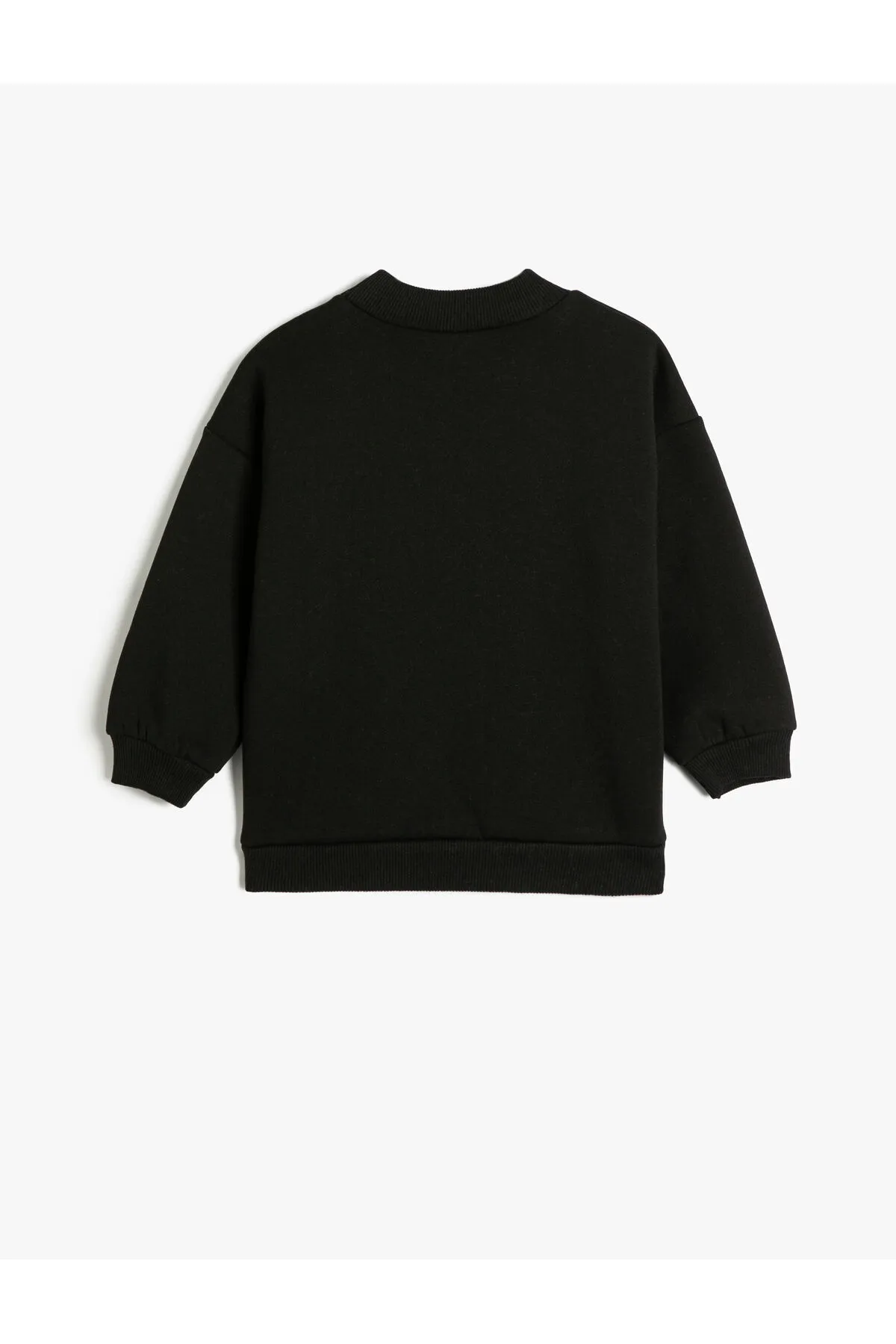 Koton  Sweatshirt mit Katzenstempel-Paillettenstickerei, roségoldenem Rundhalsausschnitt