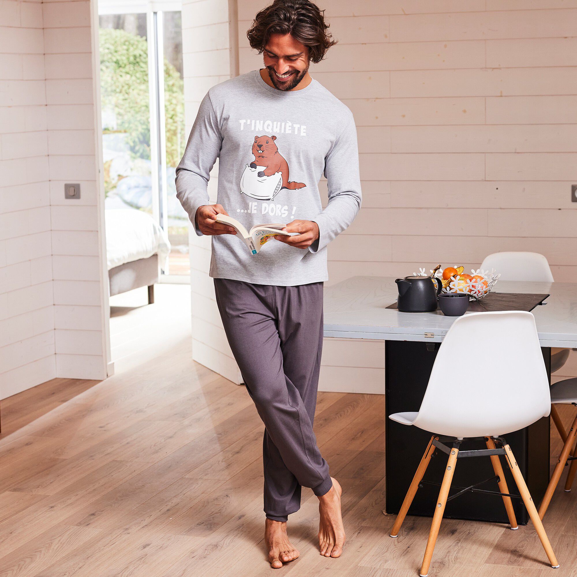 Pyjama pantalon manches longues Marmotte