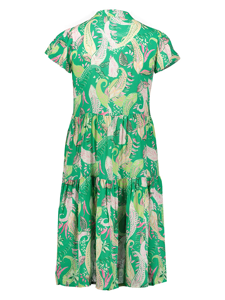 Herrlicher Kleid in Grün/ Rosa günstig kaufen