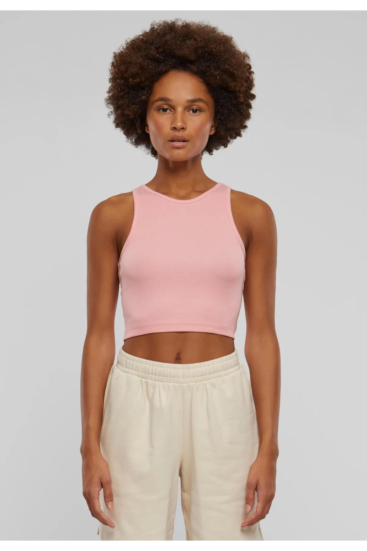 Urban Classics  Kurzes, geripptes Damenoberteil für Damen