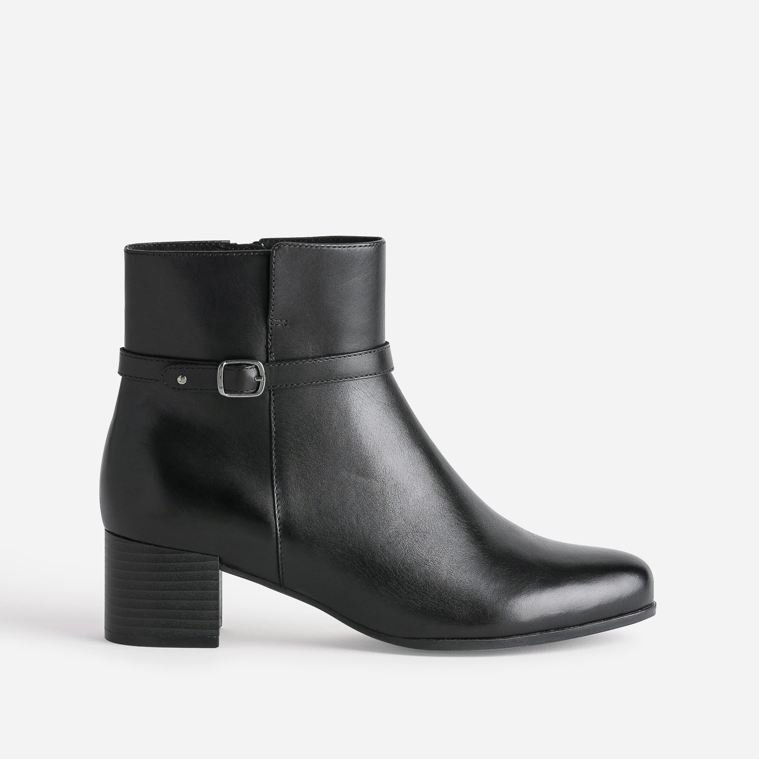 Boots CAPRICE noir en cuir esprit jodhpur