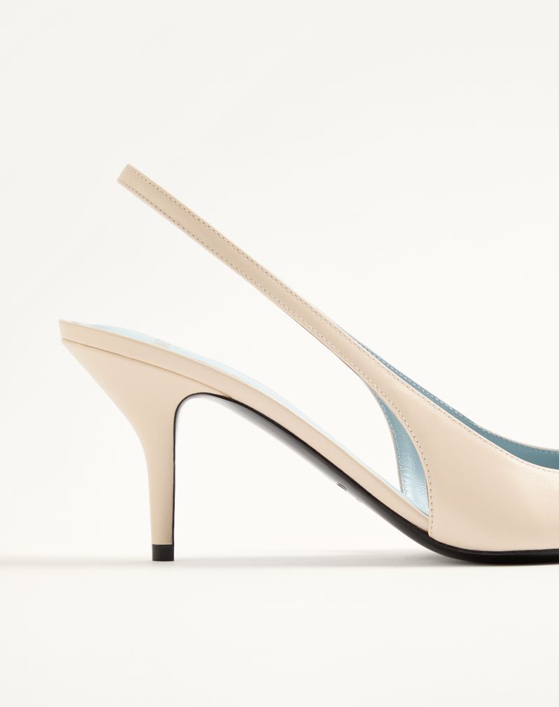 Coeur Royal Slingback Décolleté em pele de cabra 75 mm