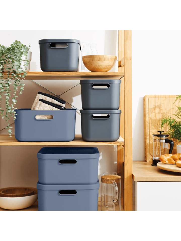 Rotho Albula Light 2er-Set Aufbewahrungskiste 20l in Horizontblau günstig kaufen onesize