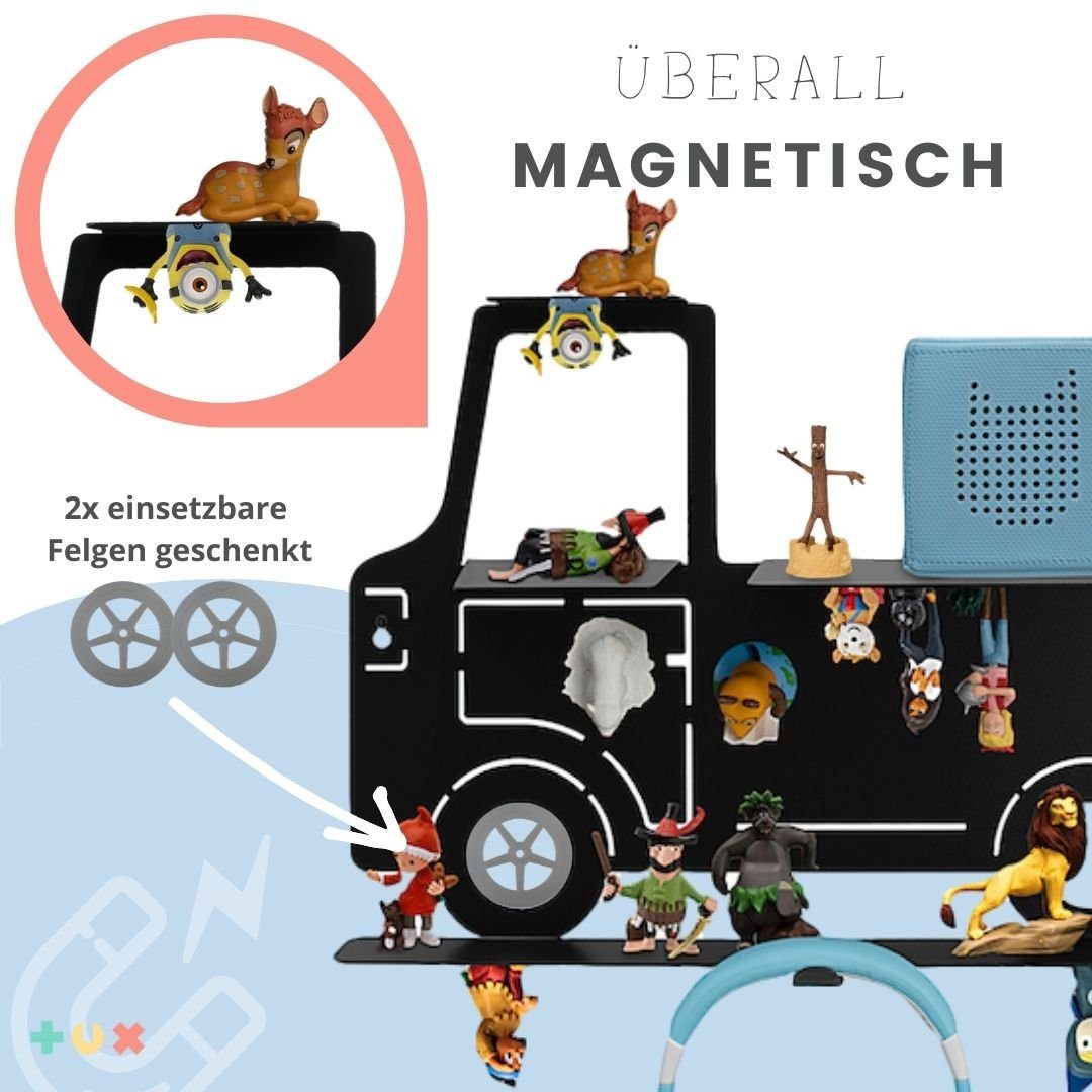 TUX Wandregal TUX-Regal passend für Toniebox für über 52 Tonies 