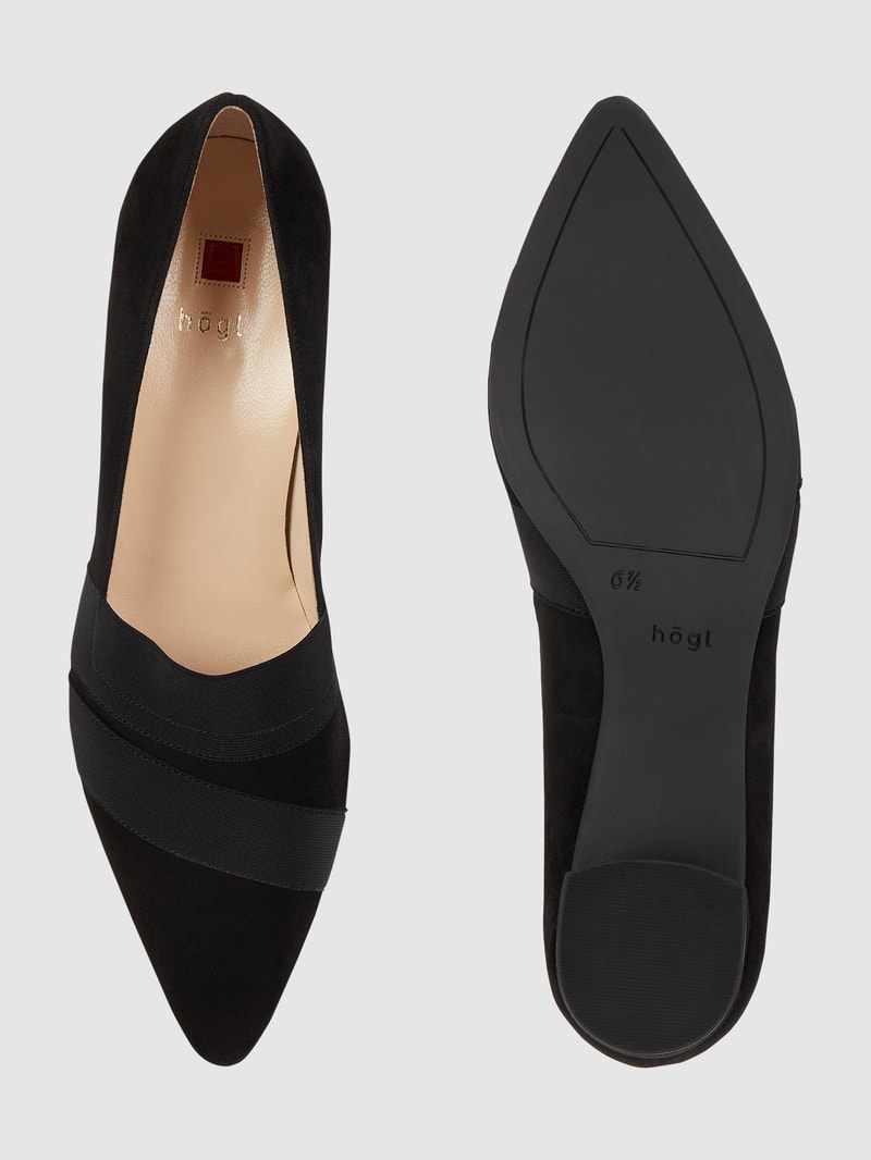 Pumps aus Leder in schwarz