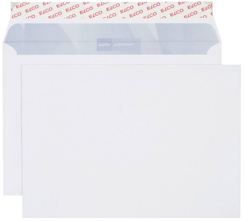 Elco Premium Briefumschläge Ohne Fenster B5 250 (B) x 176 (H) mm Abziehstreifen Weiß 100 g/m² 500 Stück