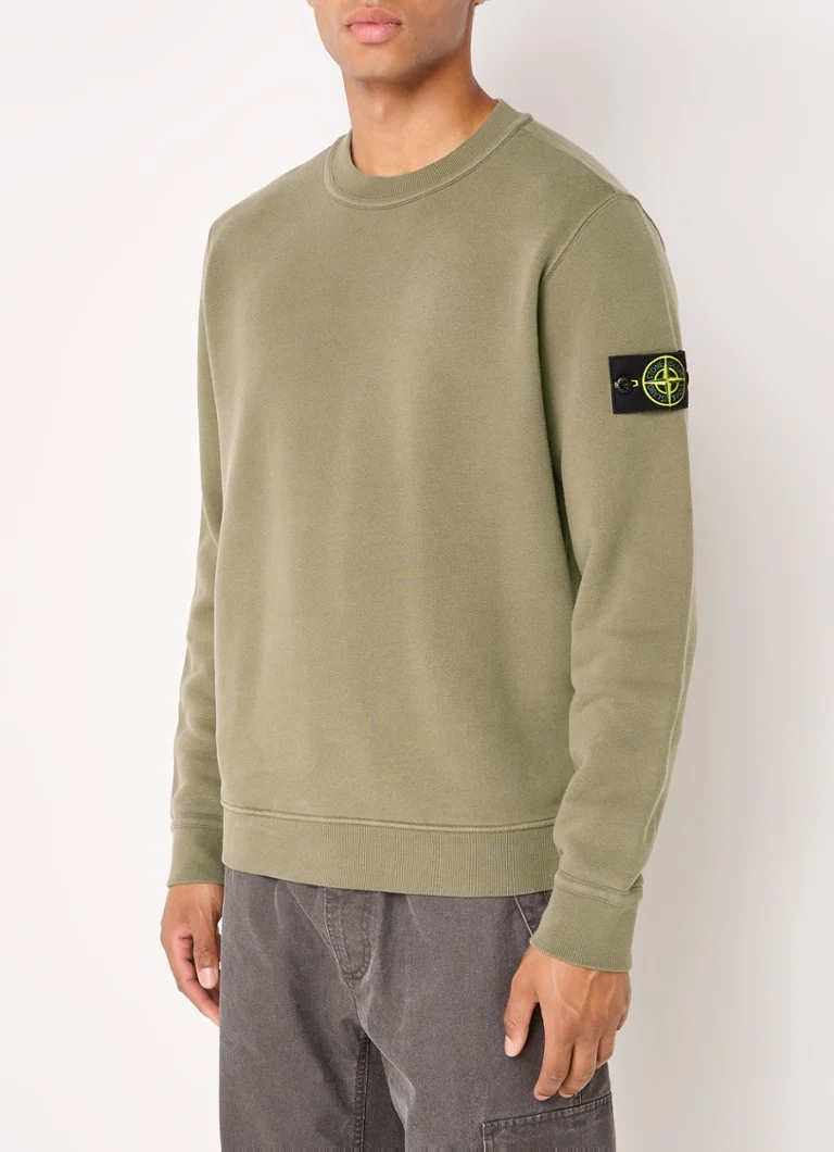 Πουλόβερ από οργανικό βαμβάκι Stone Island 61241 με λογότυπο