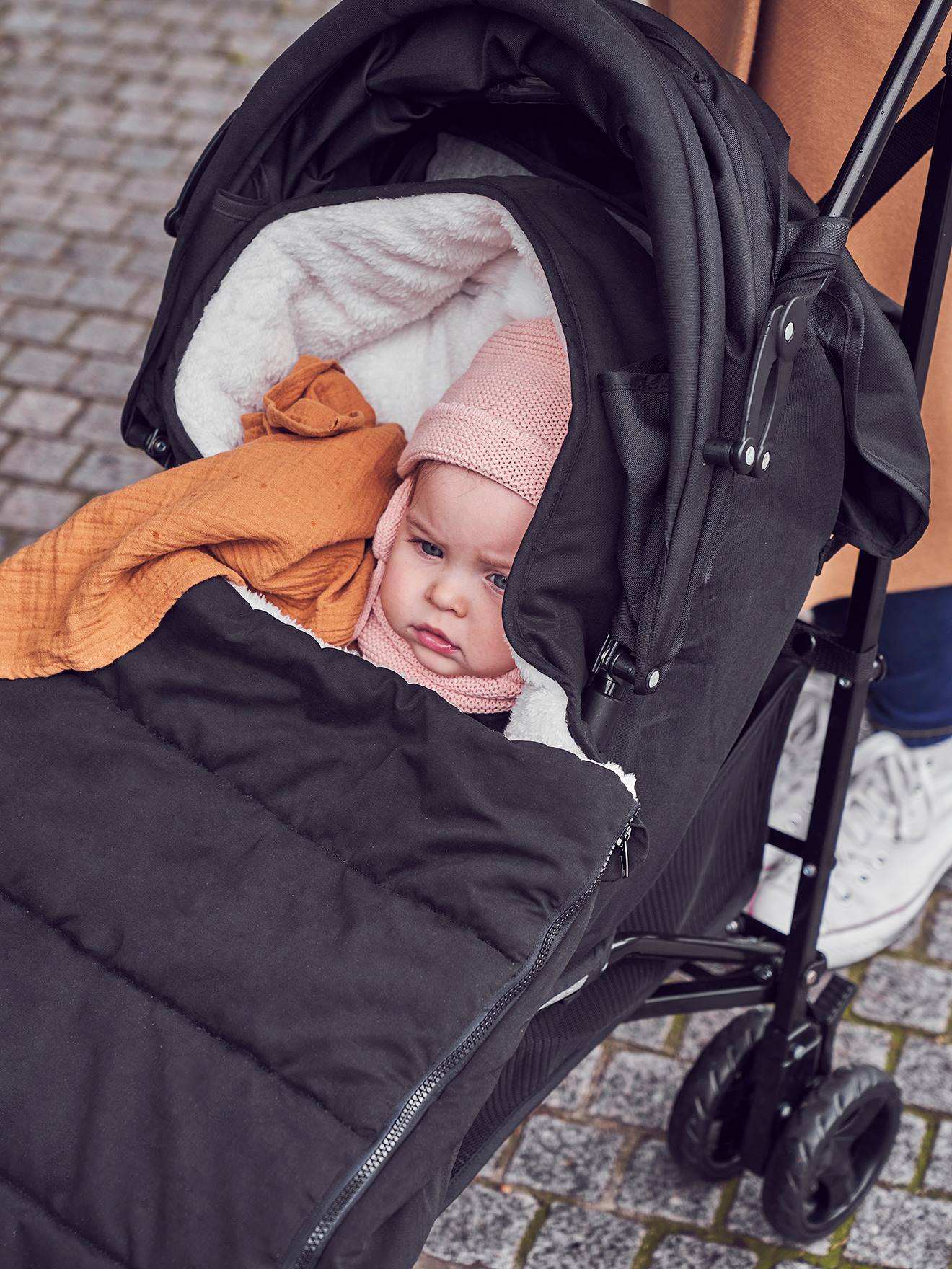 Vertbaudet Fußsack für Kinderwagen, wetterfest - schwarz