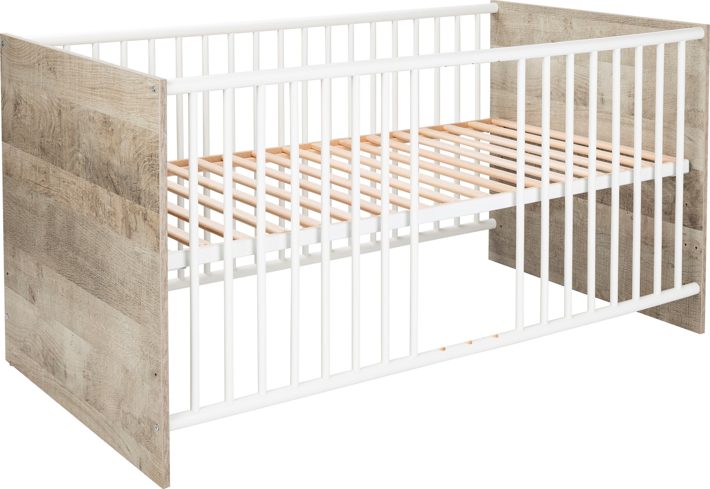 arthur berndt Babyzimmer-Komplettset arthur berndt Kilian, (Set, 5-St), Kleiderschrank, Kinderbett, Wickelkommode, Seiten und Wickelkomm-Regal
