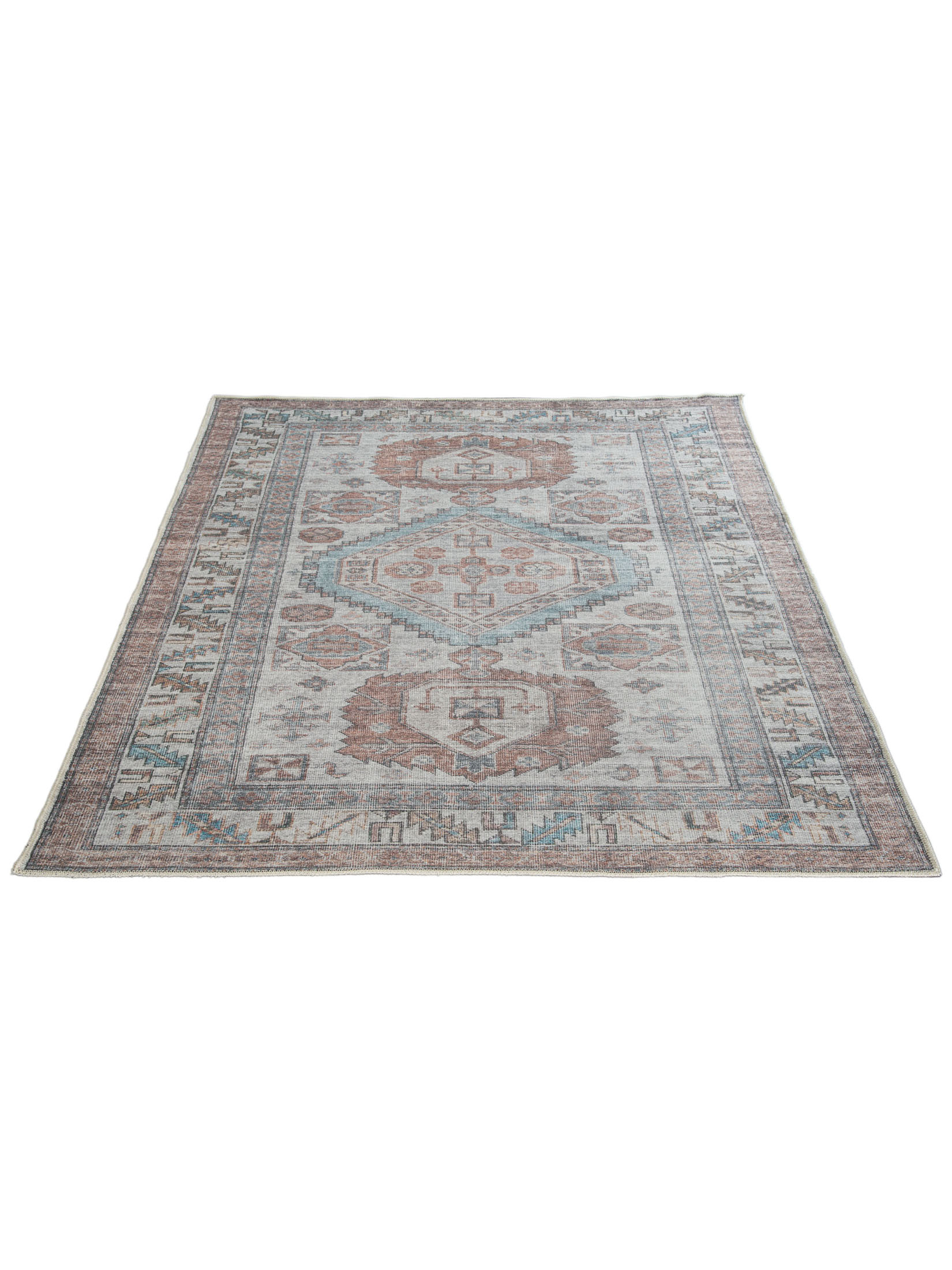Jampur Vintage-Teppich, Blau