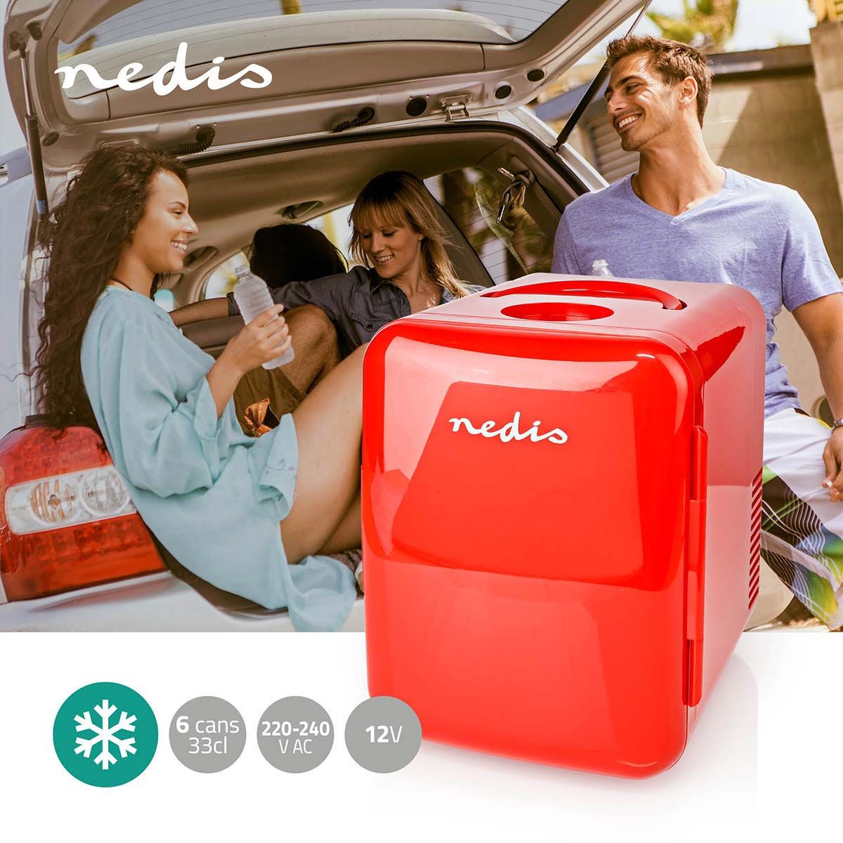Nedis KAFR120CRD Tragbare Mini-Kühlschrank