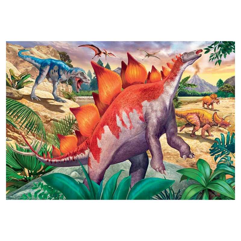 Puzzle mammouths et dinosaures 2x 24 pièces