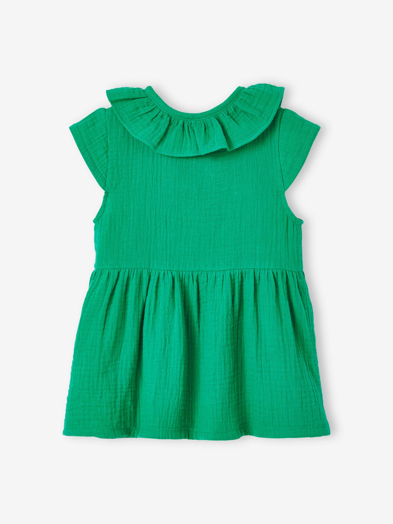Vertbaudet Mädchen Baby Kleid - grün