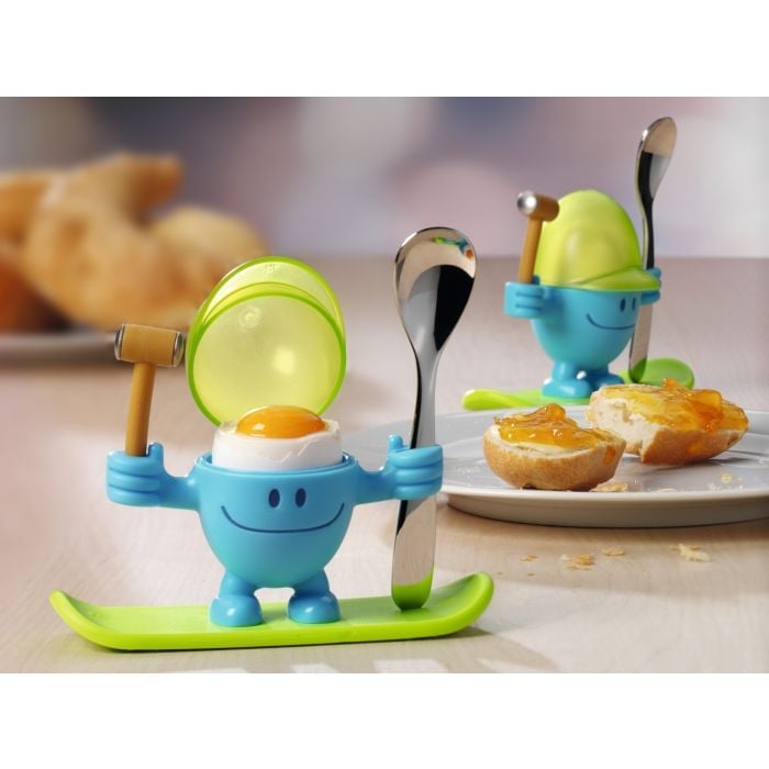Eierbecher McEgg mit LÖffel, Blau