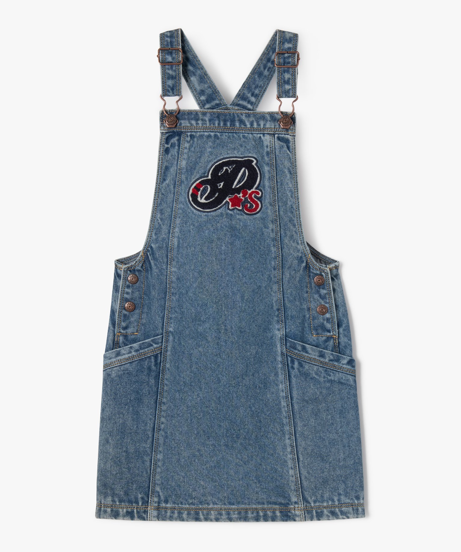 Robe salopette en jean fille - Camps United stone | GEMO