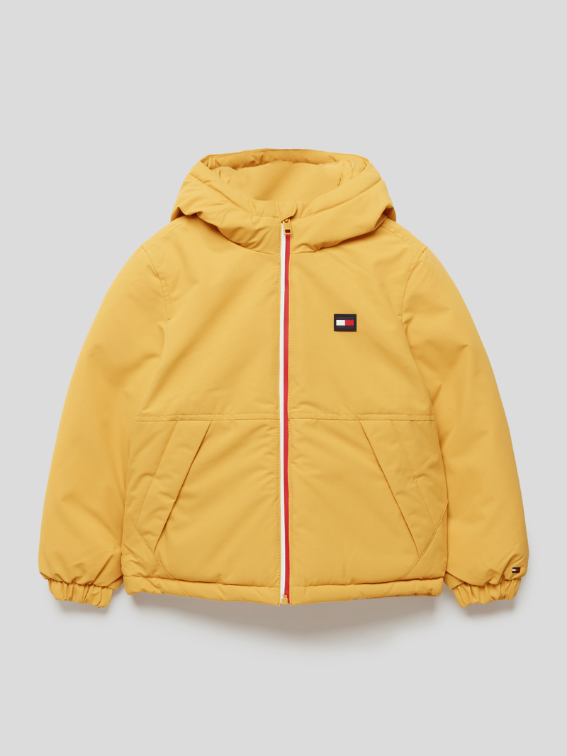 Jacke mit Label-Patch Modell 'ESSENTIAL PADDED JACKET' in senfgelb