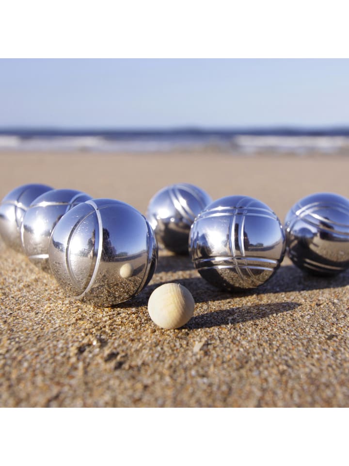 relaxdays 9-tlg. Boule Kugeln Set in Natur/ Silber günstig kaufen onesize