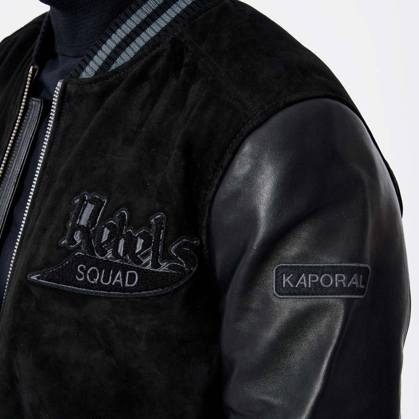 SITY   Blouson noir en cuir Homme